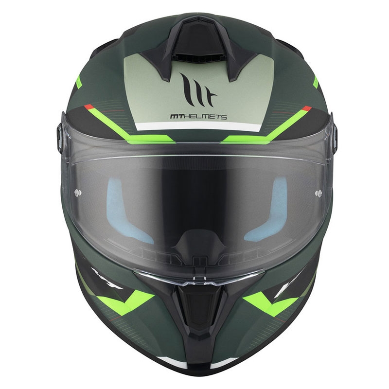 MT TARGO S KAY C6 casco moto integrale nero-verde opaco