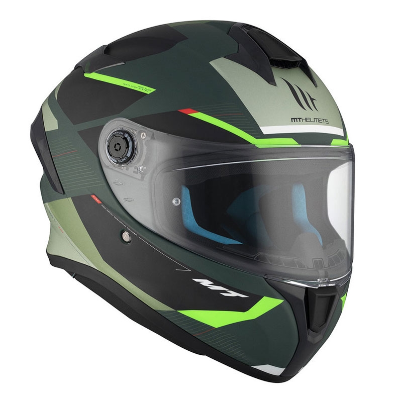 MT TARGO S KAY C6 casco moto integrale nero-verde opaco