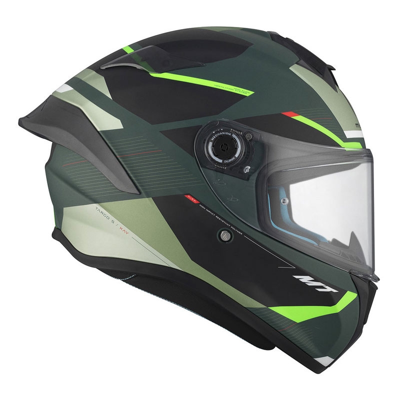 MT TARGO S KAY C6 casco moto integrale nero-verde opaco