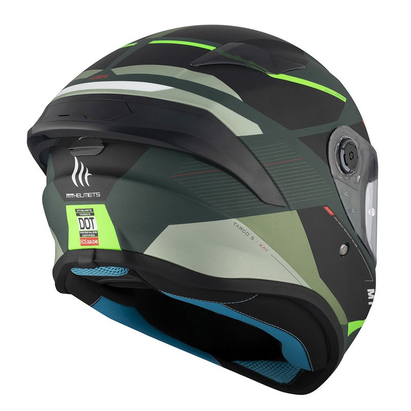 MT TARGO S KAY C6 casco moto integrale nero-verde opaco
