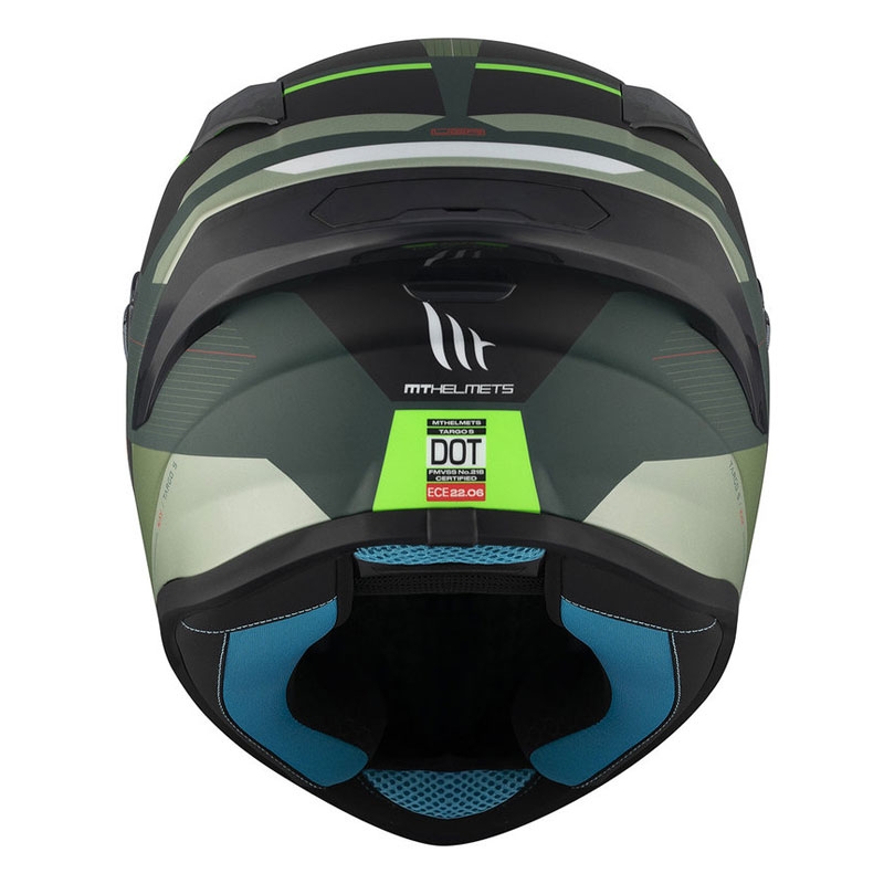 MT TARGO S KAY C6 casco moto integrale nero-verde opaco