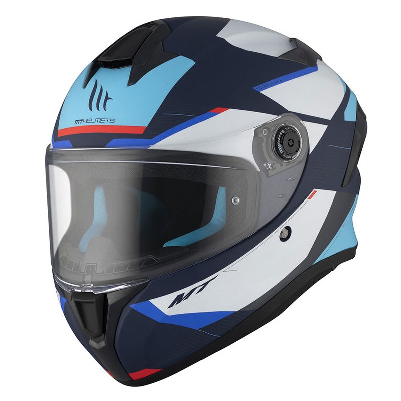 MT TARGO S KAY C7 casco moto integrale blu-bianco opaco