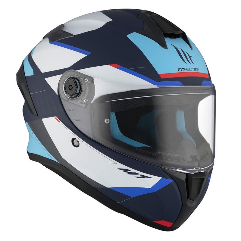 MT TARGO S KAY C7 casco moto integrale blu-bianco opaco