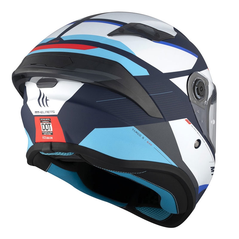 MT TARGO S KAY C7 casco moto integrale blu-bianco opaco