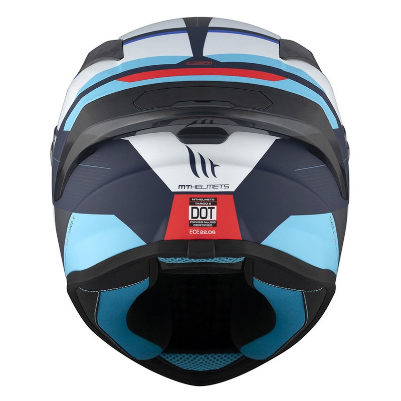 MT TARGO S KAY C7 casco moto integrale blu-bianco opaco