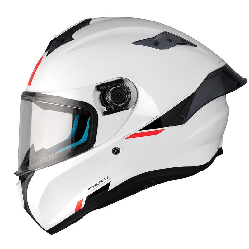 MT TARGO S SOLID A0 casco moto integrale bianco lucido