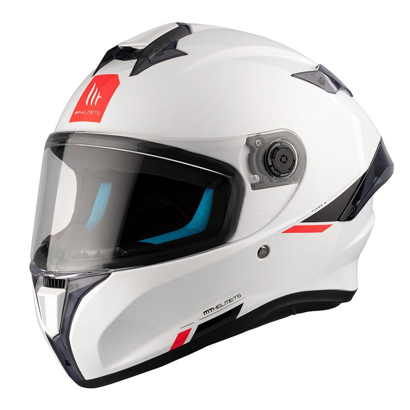 MT TARGO S SOLID A0 casco moto integrale bianco lucido