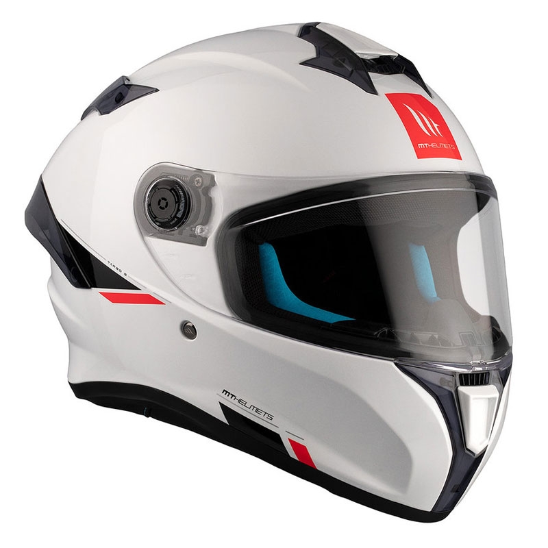 MT TARGO S SOLID A0 casco moto integrale bianco lucido