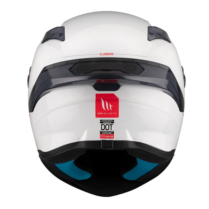 MT TARGO S SOLID A0 casco moto integrale bianco lucido