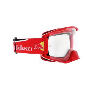 Occhiali da motocross Red Bull Spect STRIVE S rossi con lenti trasparenti