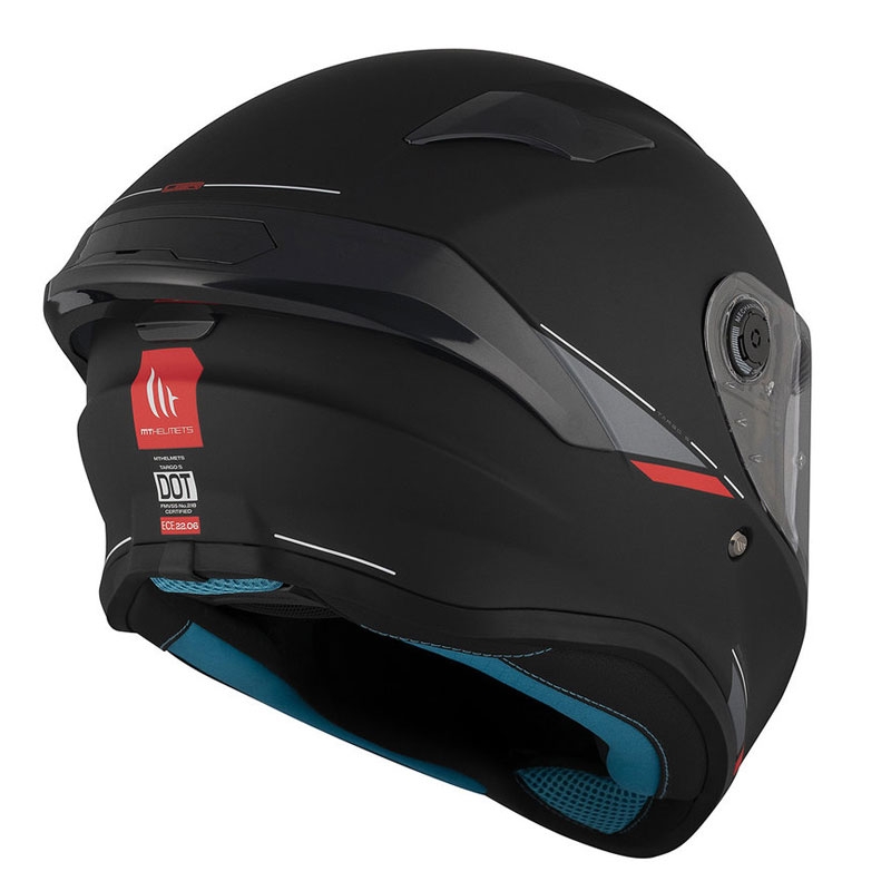 MT TARGO S SOLID A1 casco moto integrale nero opaco