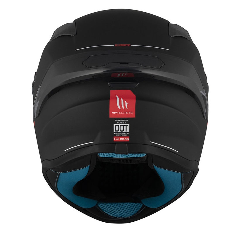 MT TARGO S SOLID A1 casco moto integrale nero opaco