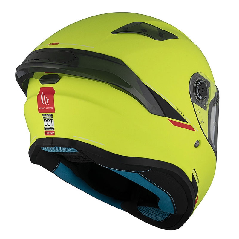 MT TARGO S SOLID A3 casco moto integrale giallo opaco