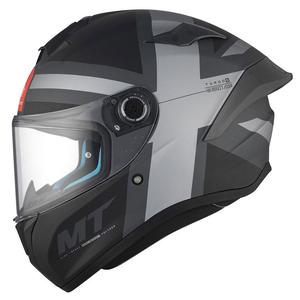 MT TARGO S BRITAIN C2 casco moto integrale nero-grigio opaco