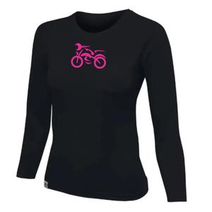 T-shirt da donna nanosilver® MOTOLADY nera - manica lunga