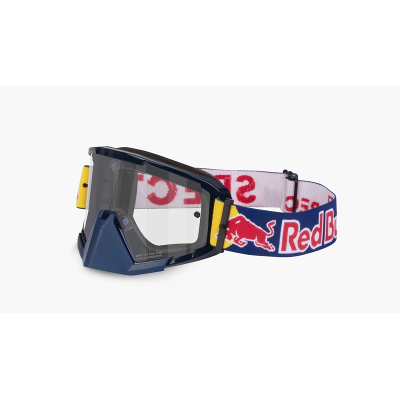 Occhiali da motocross Red Bull Spect WHIP blu scuro con lenti trasparenti