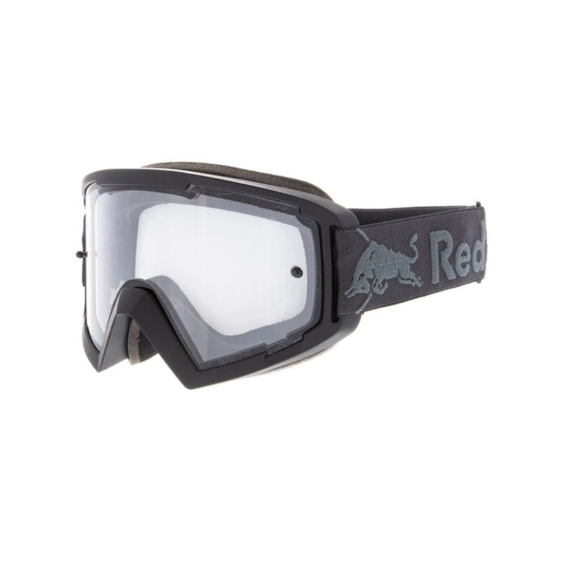 Occhiali da motocross Red Bull Spect WHIP grigio scuro con lenti trasparenti