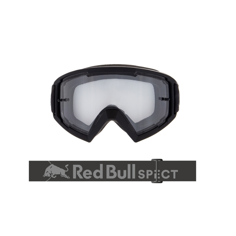 Occhiali da motocross Red Bull Spect WHIP grigio scuro con lenti trasparenti