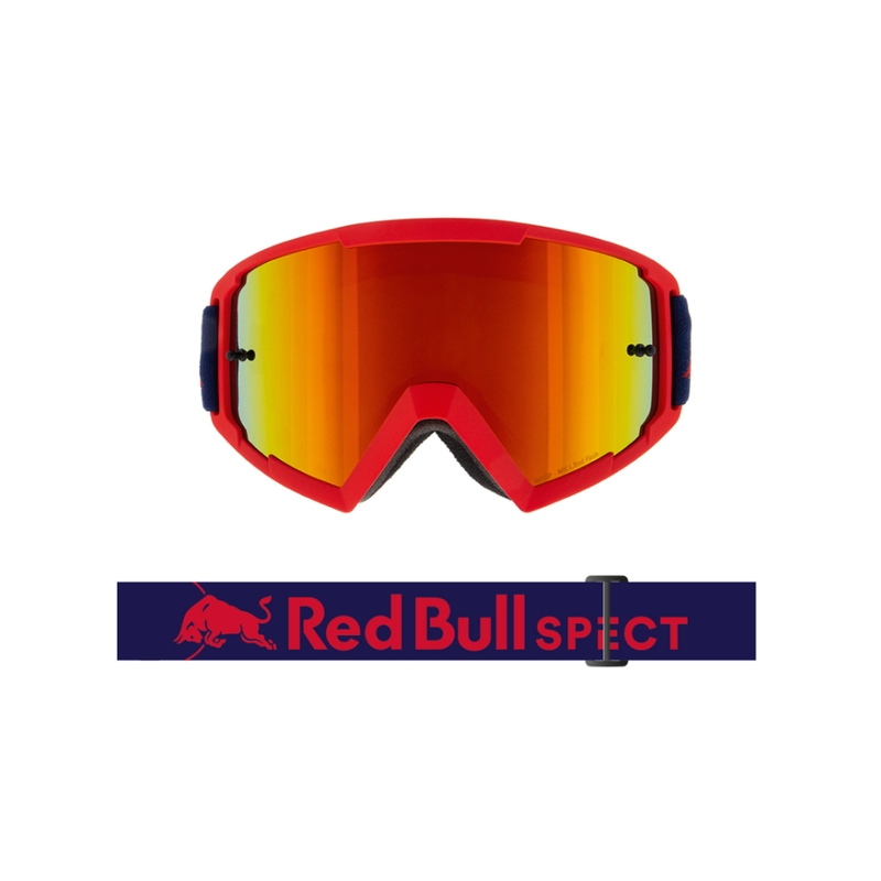 Occhiali da motocross Red Bull Spect WHIP rosso con lente arancione