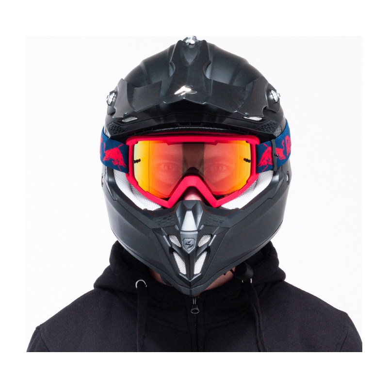 Occhiali da motocross Red Bull Spect WHIP rosso con lente arancione