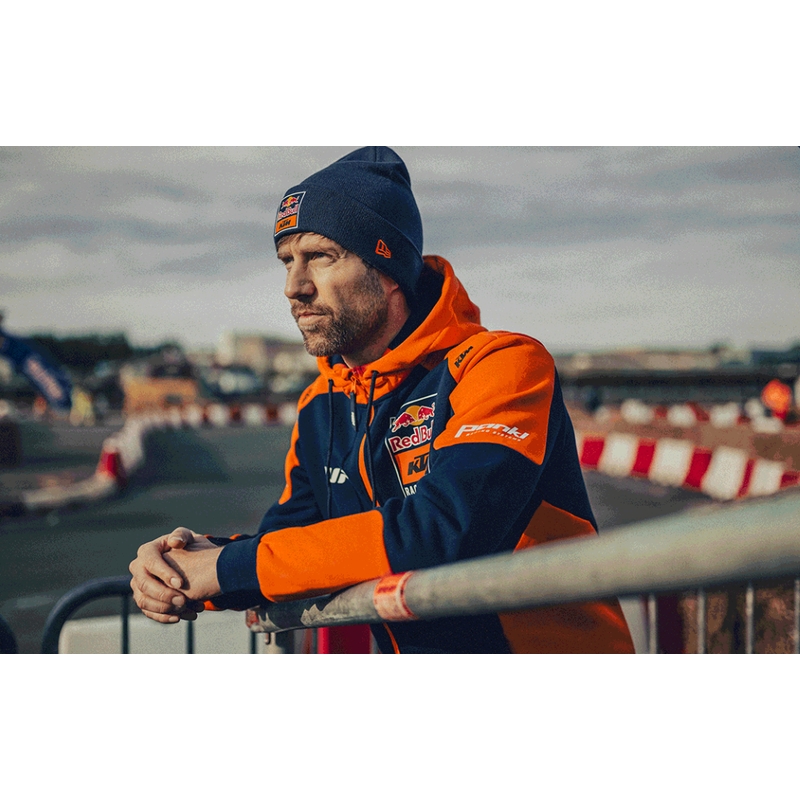 Felpa con cappuccio KTM Replica Team blu-arancio