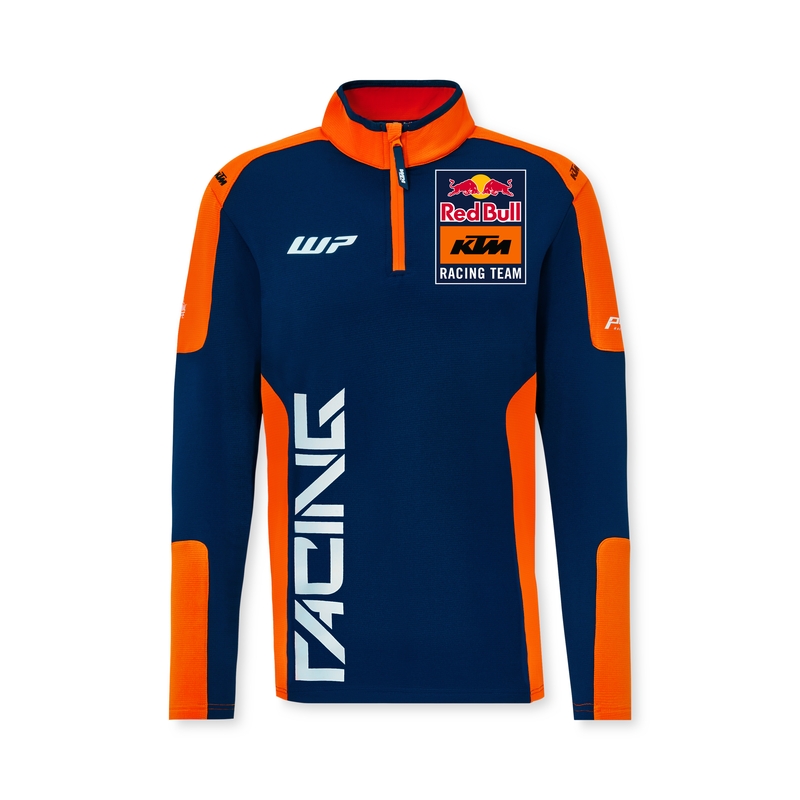 KTM Replica Team Felpa mezza zip blu e arancione Saldi