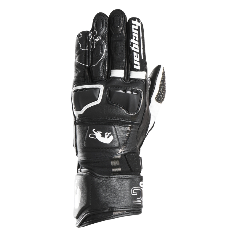 Guanti da moto Furygan STYG 15 bianco e nero
