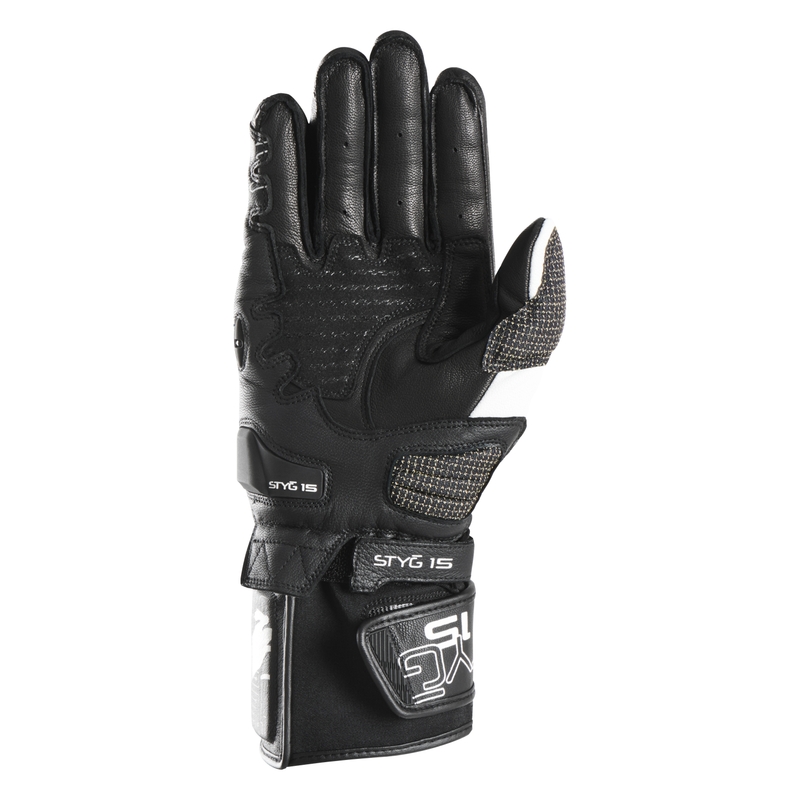 Guanti da moto Furygan STYG 15 bianco e nero