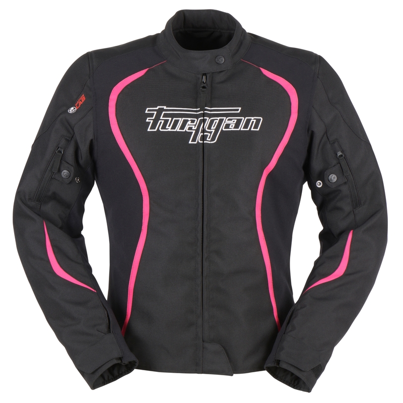 Giacca da moto Furygan Odessa nera, bianca e rosa da donna