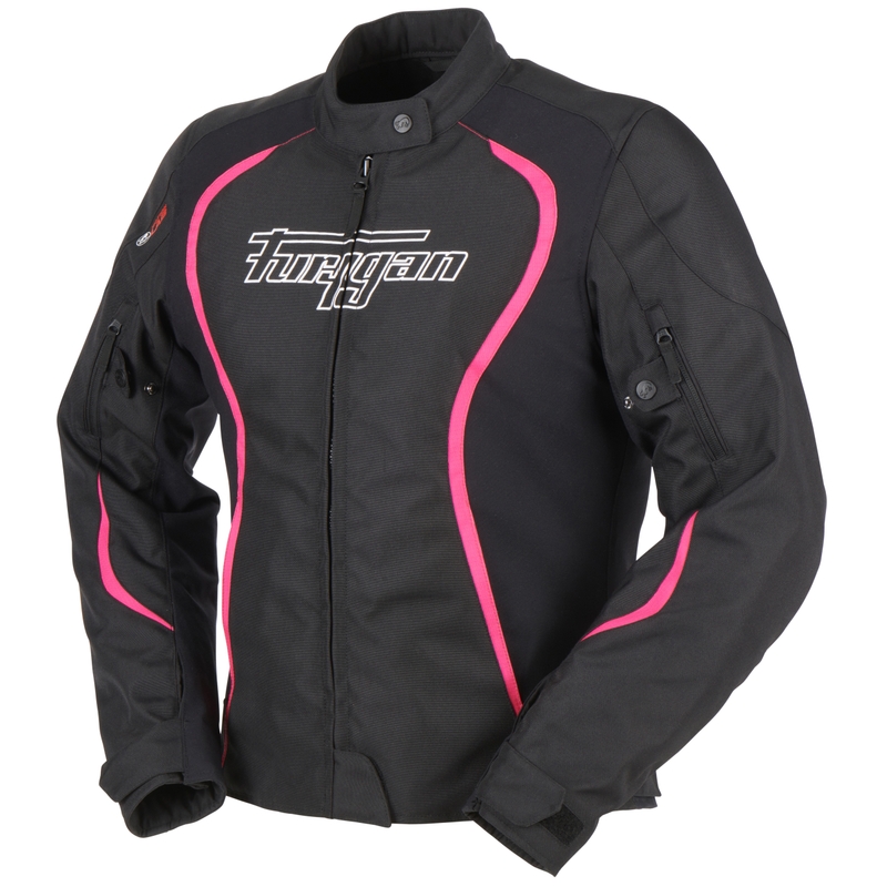 Giacca da moto Furygan Odessa nera, bianca e rosa da donna