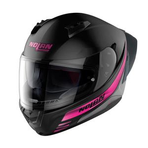 Casco moto integrale Nolan N60-6 Sport Outset 23 nero e rosa