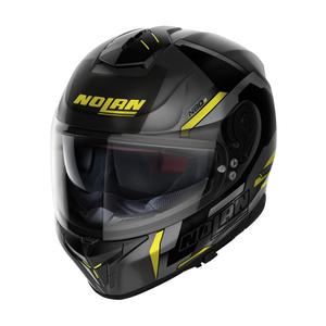 Casco moto integrale Nolan N80-8 Wanted N-com nero-giallo fluo