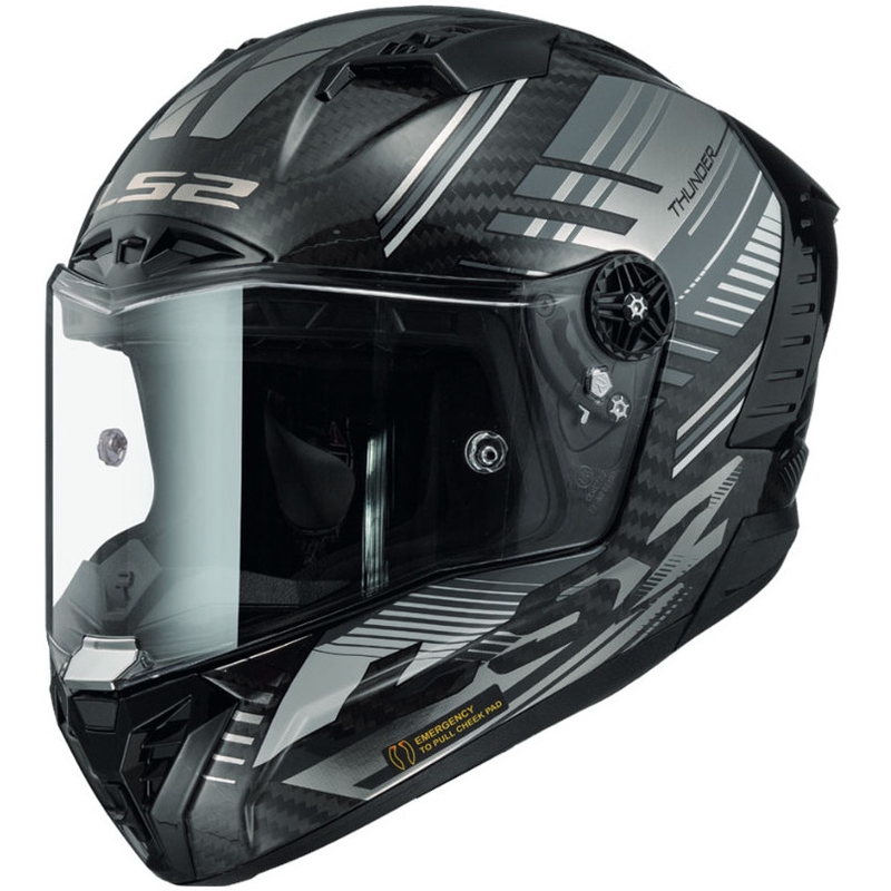 Casco moto LS2 FF805 Thunder Carbon Volt Nero-Grigio Integrale