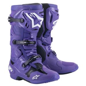 Stivali da moto Alpinestars Tech 10 2024 viola-nero-bianco