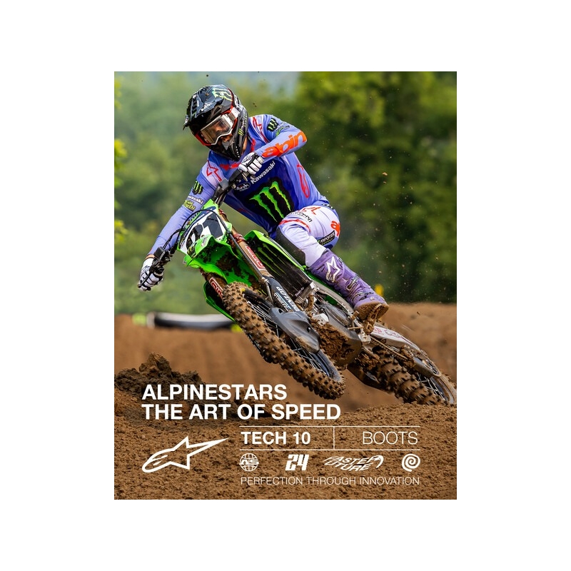 Stivali da moto Alpinestars Tech 10 viola-nero-bianco