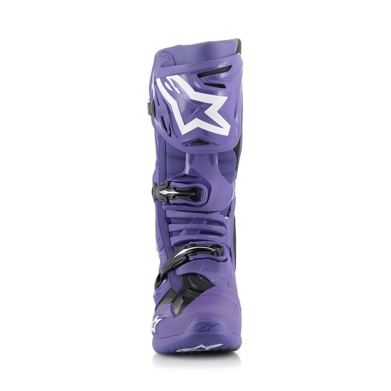 Stivali da moto Alpinestars Tech 10 viola-nero-bianco