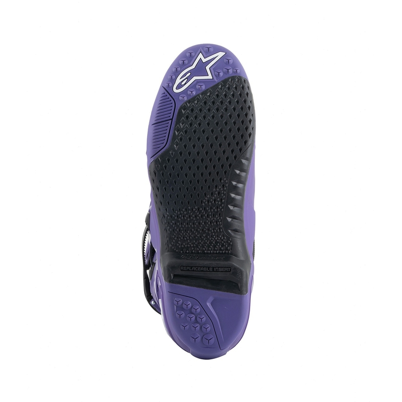 Stivali da moto Alpinestars Tech 10 viola-nero-bianco