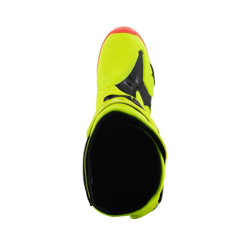 Stivali da moto Alpinestars Tech 10 giallo fluo-nero-rosso fluo