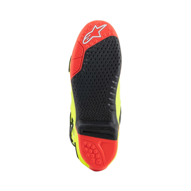 Stivali da moto Alpinestars Tech 10 giallo fluo-nero-rosso fluo