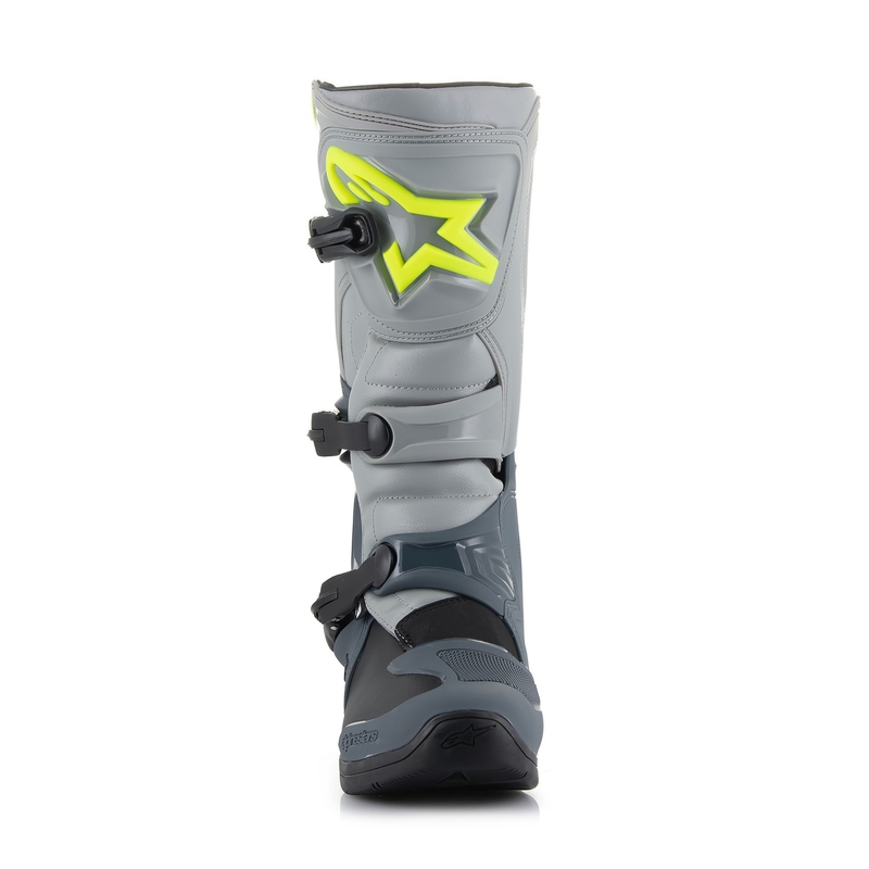 Stivali da moto Alpinestars Tech 3 grigio chiaro-nero-giallo fluo