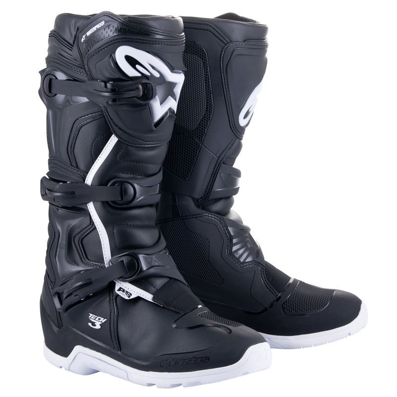 Stivali da moto impermeabili Alpinestars Tech 3 Enduro neri-bianchi