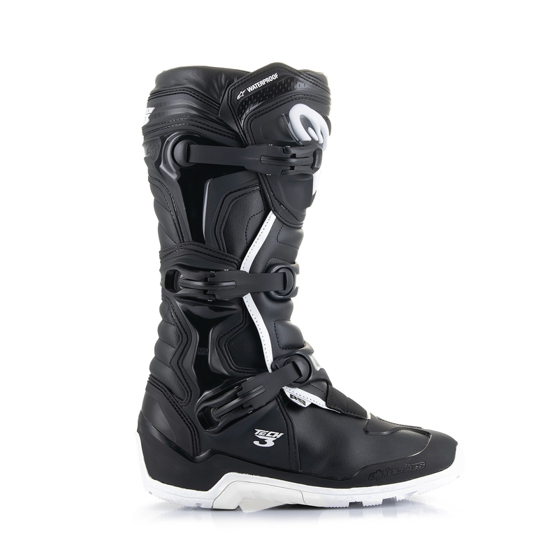 Stivali da moto impermeabili Alpinestars Tech 3 Enduro neri-bianchi