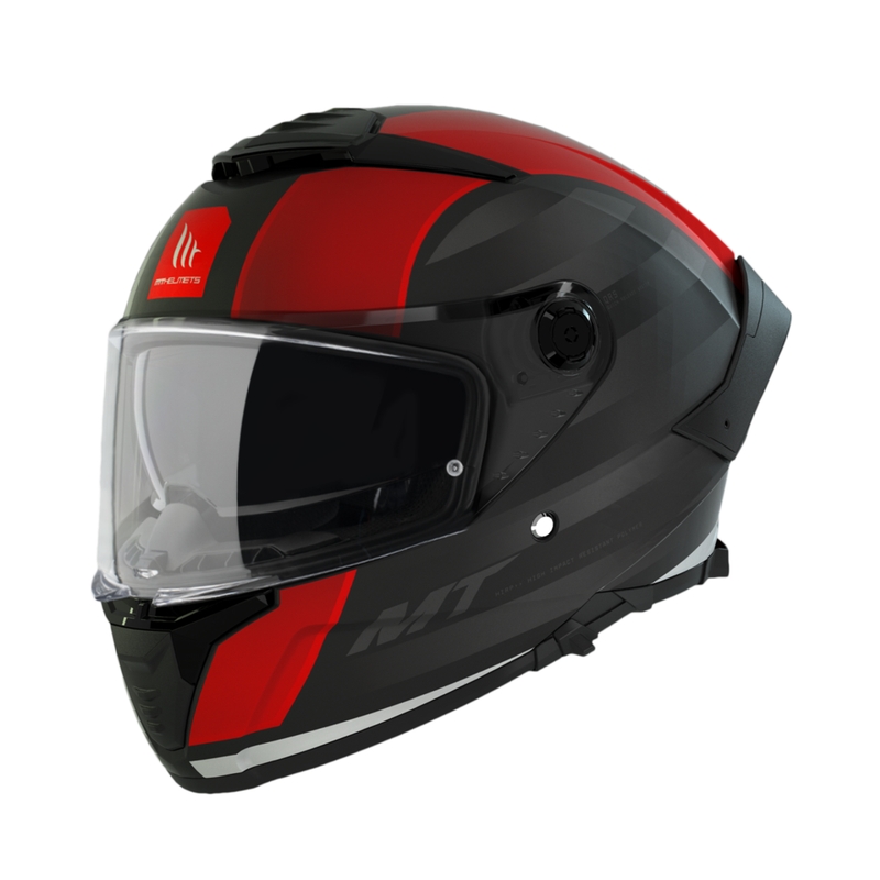 Casco integrale da moto MT THUNDER 4 SV TREADS B5 nero-rosso