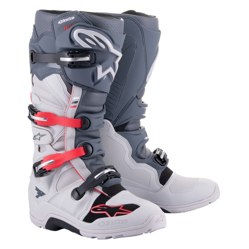 Stivali da moto Alpinestars Tech 7 Enduro 2024 grigio-fluo-nero
