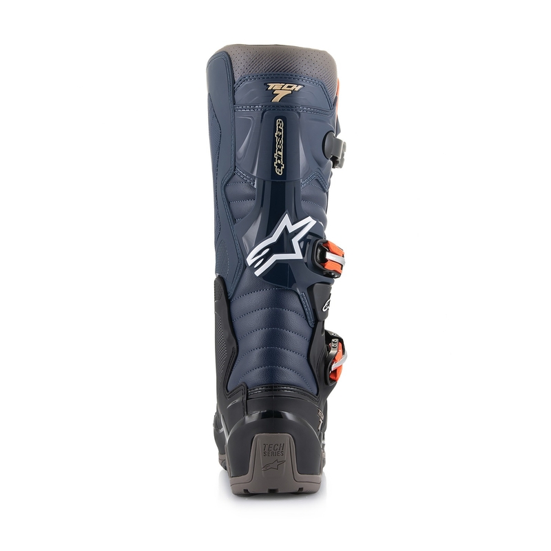 Stivali moto Alpinestars Tech 7 Enduro Drystar Blu-Grigio-Arancione-Nero