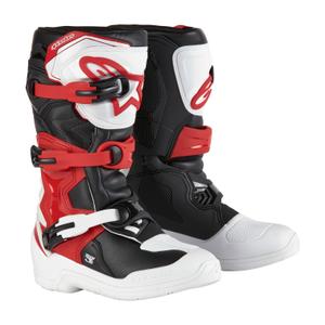 Alpinestars Tech 3S Youth 2024 Bianco-Nero-Rosso Stivali da moto per bambini