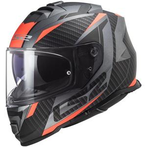 Casco moto integrale LS2 FF800 Storm II Racer in titanio-arancio