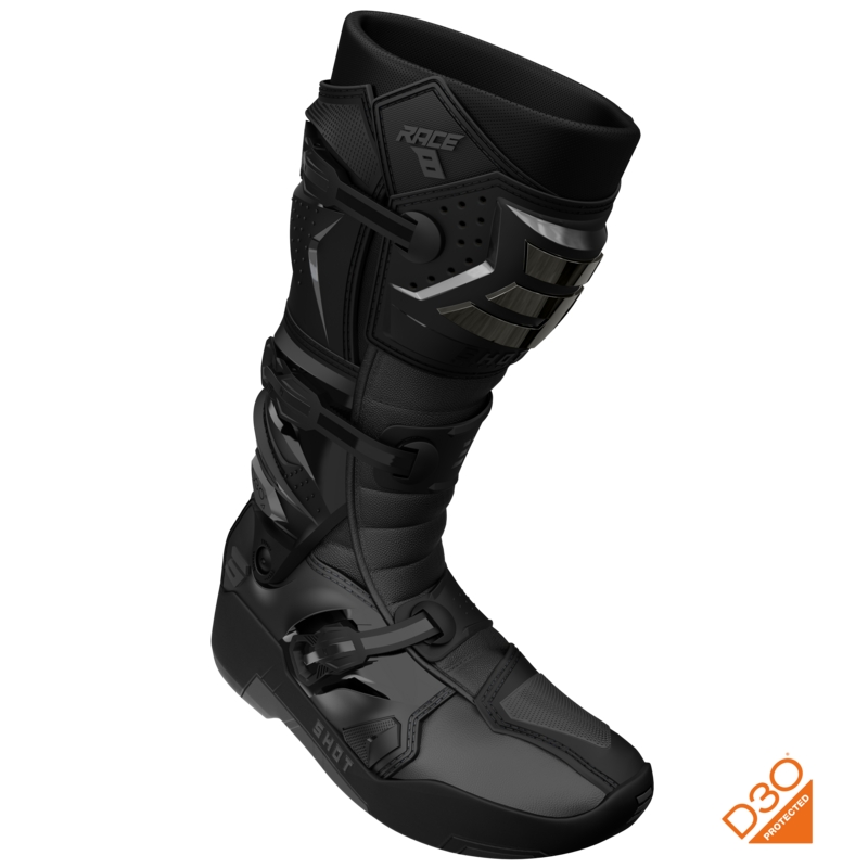Stivali da moto Shot Race 8 Chrome Black