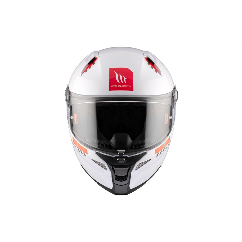 MT REVENGE 2 S SOLID A0 casco moto integrale bianco lucido