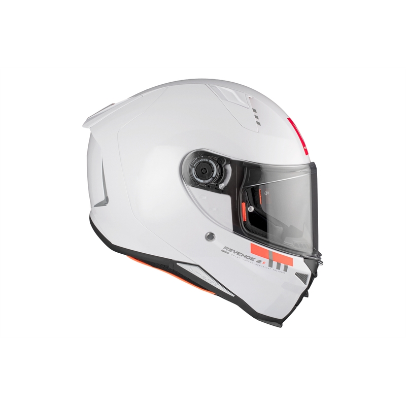 MT REVENGE 2 S SOLID A0 casco moto integrale bianco lucido